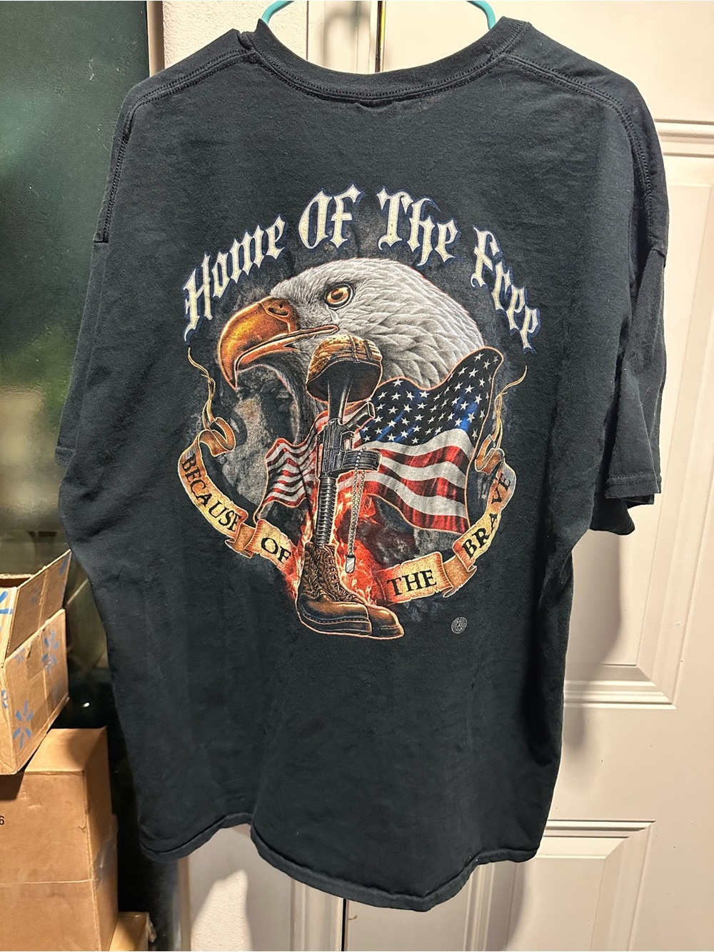 Home Of The Free Because Of The Brave Patriotic Military Memorial T-Shirt